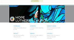 Desktop Screenshot of hopelutheranchurch.net